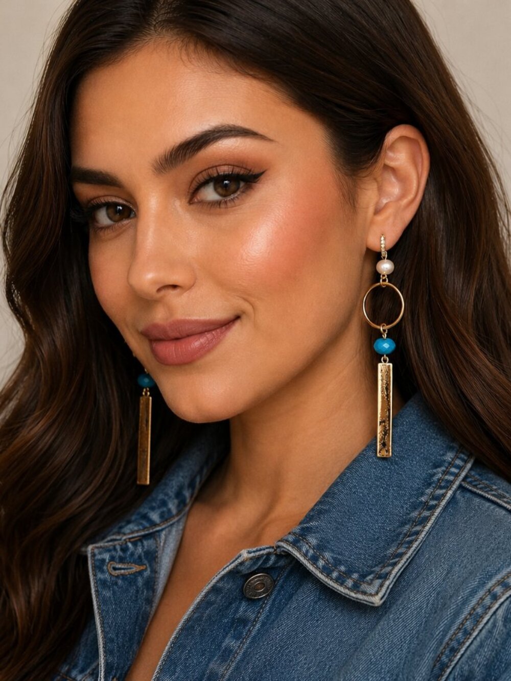 NWT Express "Everything"‎ Gold Tone Drop Earrings